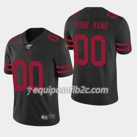 Camiseta Hombre NFL San Francisco 49ers Personalizar Nike Negro 100th Camiseta Hombre NFL San Francisco 49ers Personalizar Nike Negro 100th